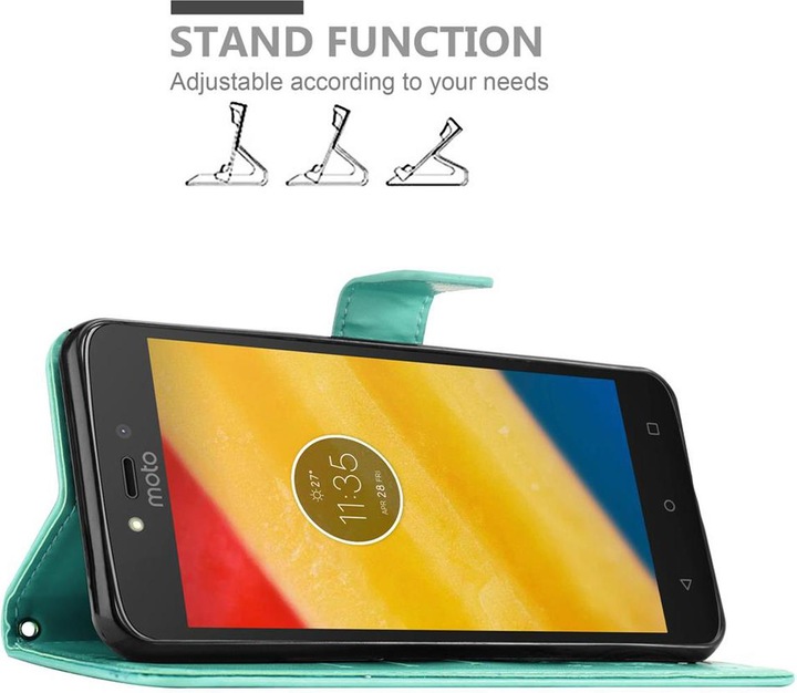 Produktbild Cadorabo Flower Book Cover (Motorola Moto C Plus)