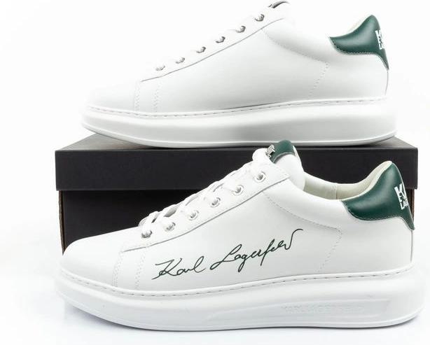 Actual product image Karl Lagerfeld men's shoes sneakers Kapri natural leather white (46)