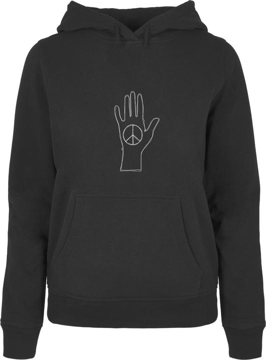 Actual product image Merchcode LadiesPeace - Scribble Hand Black Basic Hoody - 161639 (S)