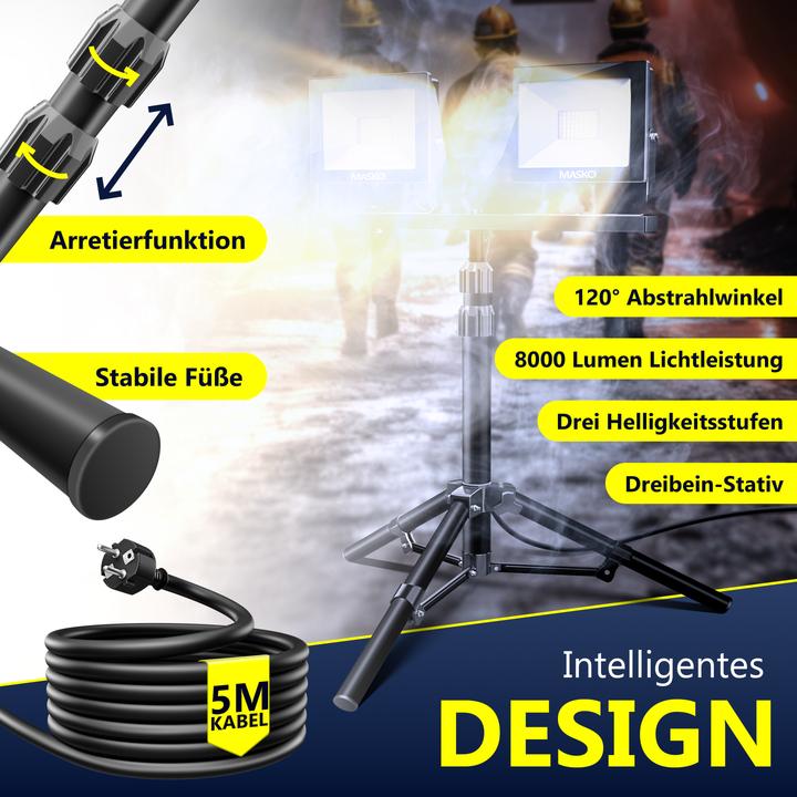 Actual product image Masko LED construction spotlight (8000 lm)