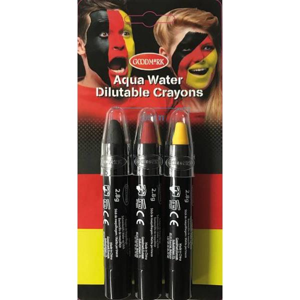 Magni Goodmark Schminkstift Deutschland, drehbar für die Fussball Weltmeisterschaft, 3 Stück