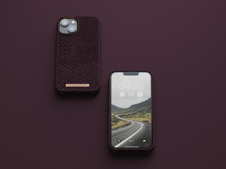 Image du produit Njord Étui rigide Salm.Leather Magsafe orange (Apple iPhone 14)