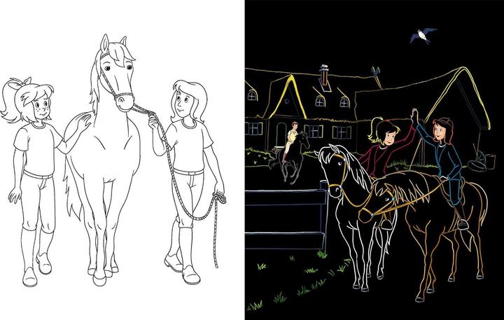 Image du produit Bibi & Tina - Mein pferdestarkes Kritzel-Kratzel-Buch