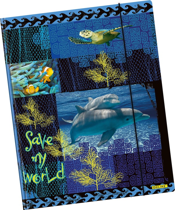 Actual product image Online Elasticated folder A3 07913/6 Save My World (A3)