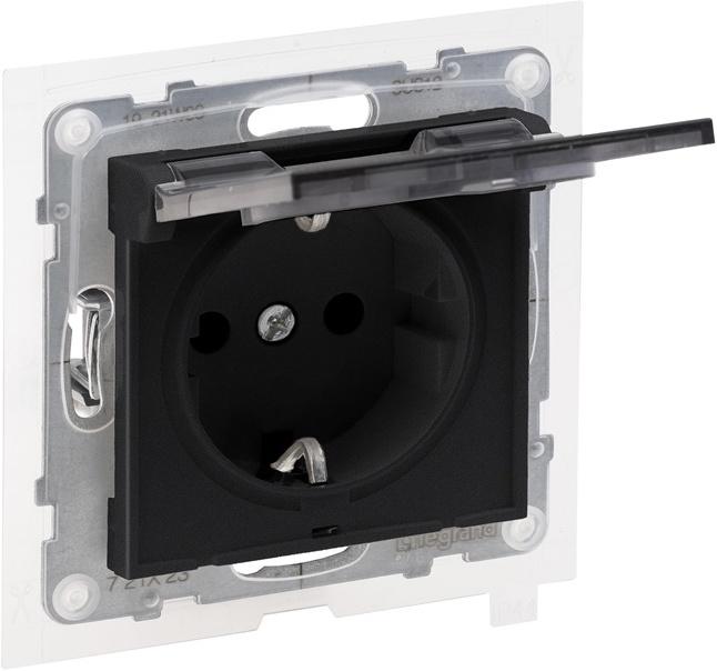 Produktbild Legrand Ip44 Socket Auto Terminals Black