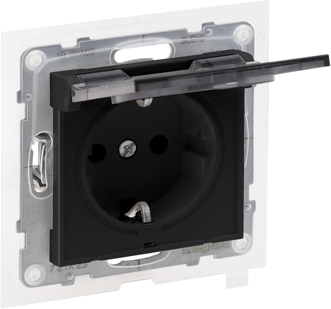 Produktbild Legrand Ip44 Socket Auto Terminals Black