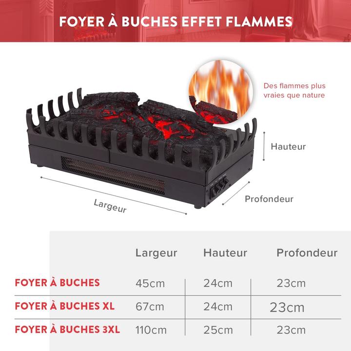 Actual product image Chemin'Arte Electric Fireplace with Flame Effect