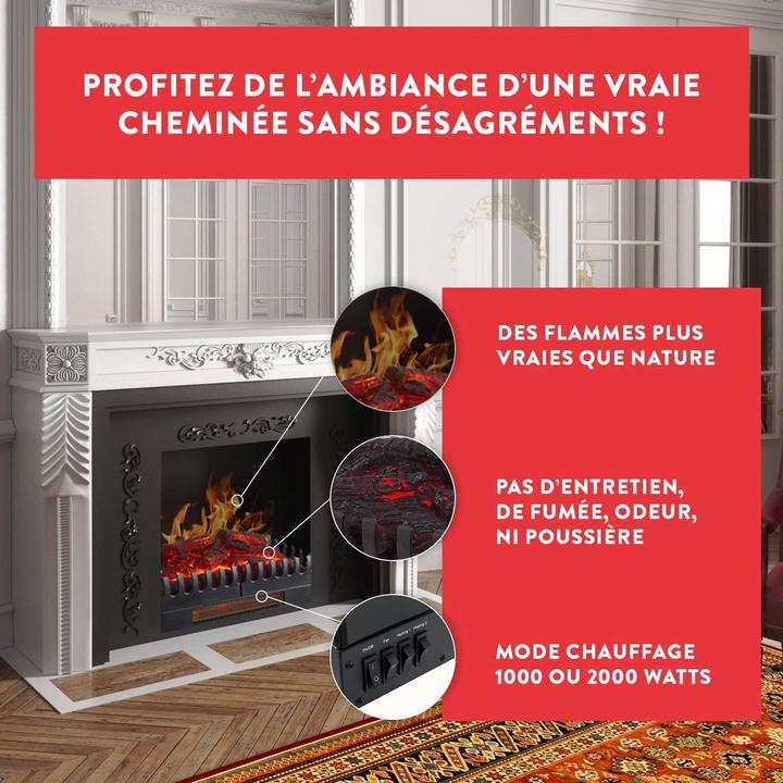 Actual product image Chemin'Arte Electric Fireplace with Flame Effect