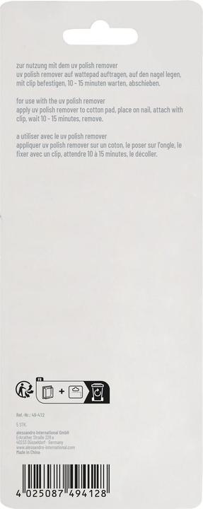 Immagine prodotto Alessandro International Striplac UV Polish Remover Clips 5 Stk