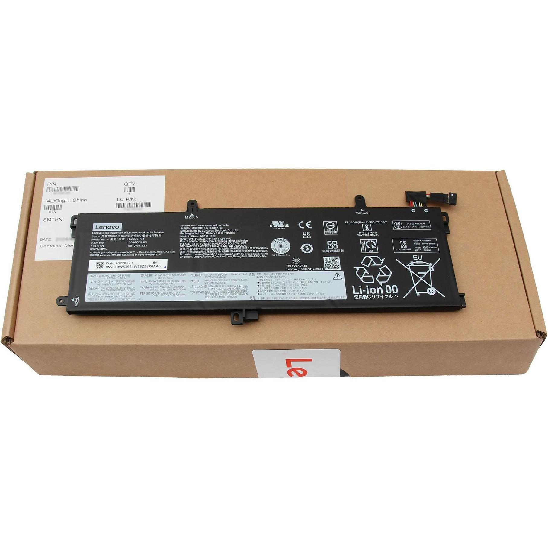 Thumbnail - Lenovo 5B10W13913 (3 Zellen, 4950 mAh), Notebook Akku