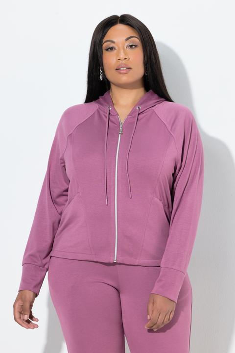 Produktbild Ulla Popken Sweatjacke, Kapuze, Zipptaschen, Raglan-Langarm (50, 52)