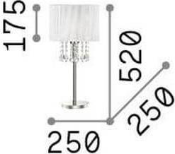 Image du produit Ideal lux OPERA lampe de table E27 ⌀250mm blanc 068305 (E27)