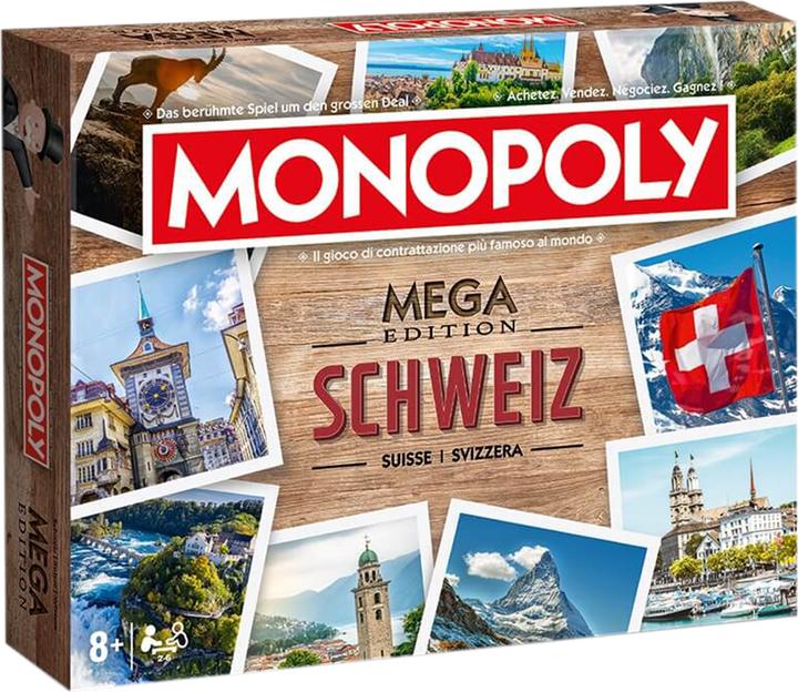 Unique MEGA Monopoly Schweiz/Suiss/Svizzera (German, French, Italian)