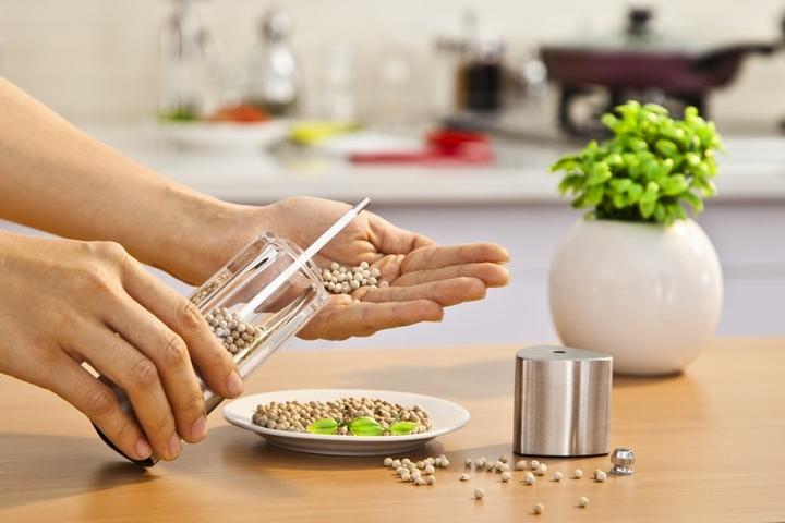 Image du produit Cover-Discount Moulin à poivre en acier inoxydable Moulin à épices 17cm (Différentes épices)