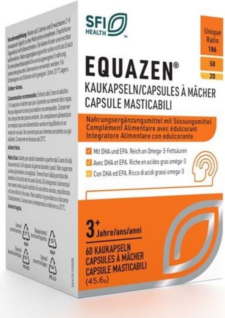Nährwerte und Zutaten Equazen IQ Equazen Kaukapseln/Capsules à mâcher/Capsule masticabili Ds 180 Stk (180 Stück, Tabletten, 190 g)