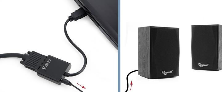 Produktbild Gembird HDMI – VGA (HDMI, 4.50 cm)