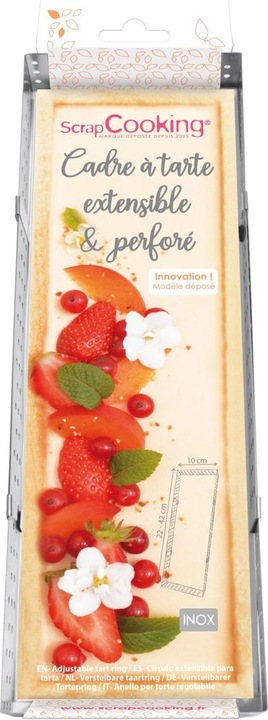 Produktbild ScrapCooking Verstellbarer Tortenrahmen Perforation, Edelst. 22 Bis 42cm