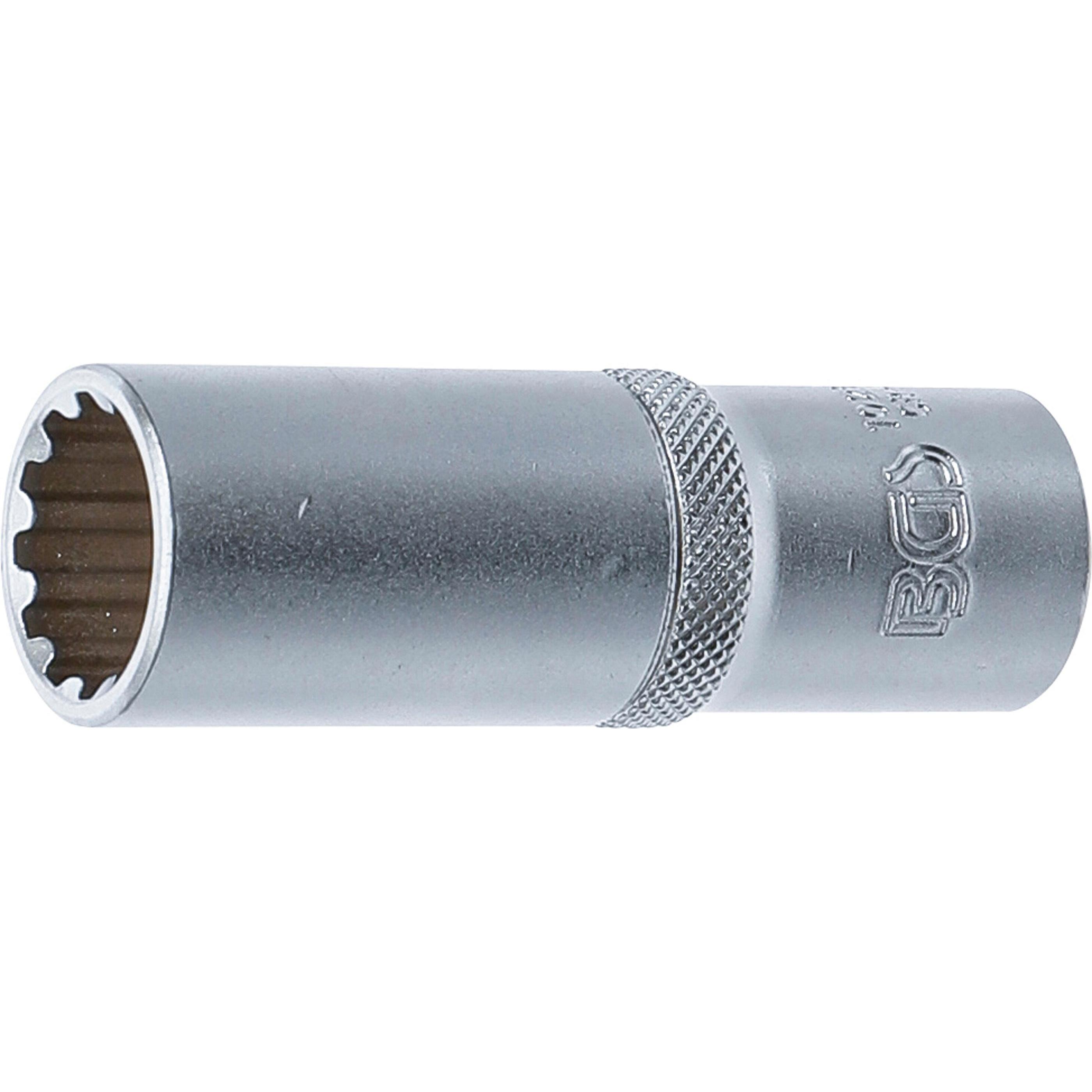 BGS, Steckschlüssel + Stecknuss, Steckschlüssel-Einsatz Gear Lock, tief Antrieb Innenvierkant 12,5 mm (1/2") SW 18 mm (1...