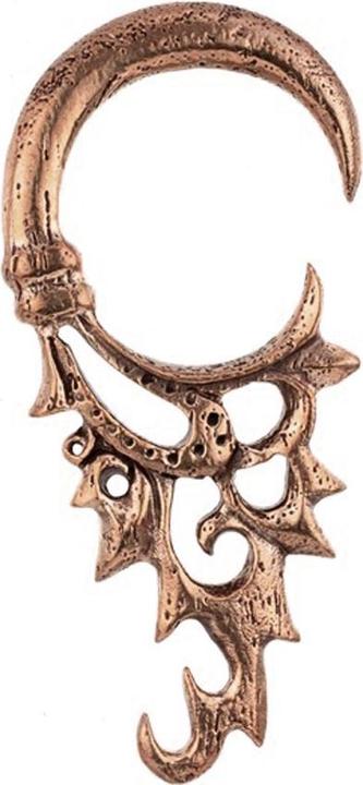 Produktbild Star Piercing Ohrgewicht Haken rosegold Tropfende Flamme (ohne Messing, Bronze)
