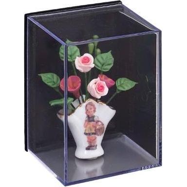 Reutter, Miniature, Fächervase mit Blumen - Dekor Hummel Mädchen