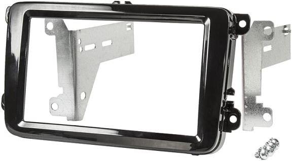 Radioblende VW Golf, Passat, Tiguan / Seat Leon / Skoda Octavia (2 DIN Einbauset HQ Piano Black)