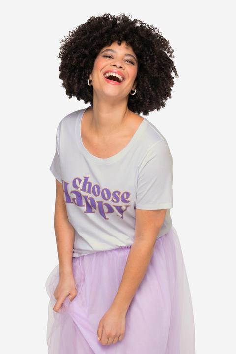 Image du produit Angel of Style T-shirt coupe Classic Fit à col rond et manches courtes, inscription (52)