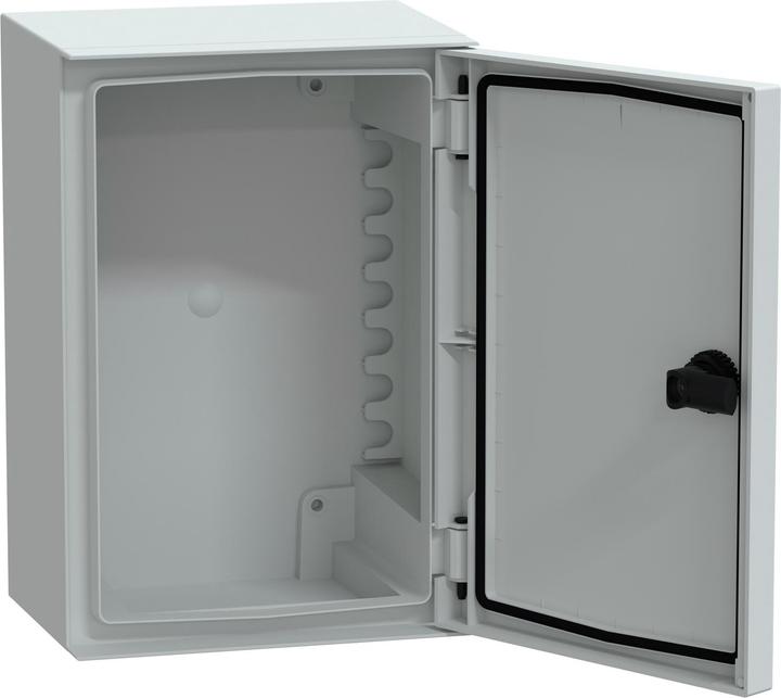 Produktbild Schneider Electric Wandmont. Geh. ABS/PC Monobloc IP66 H310xB215xT160 mm+Metall-Montageplat. NSYPLM32PG