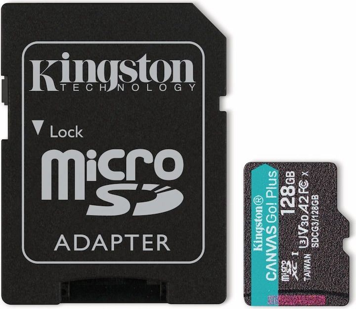 Kingston Canvas Go! Plus microSD (128 GB, microSDXC, U3, UHS-I)
