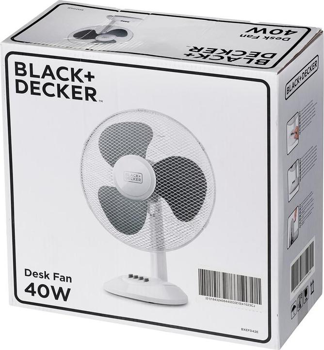 Actual product image Black & Decker Black+Decker BXEFD42E Table Fan BXDF42E, 40, Plastic White (54 dB)