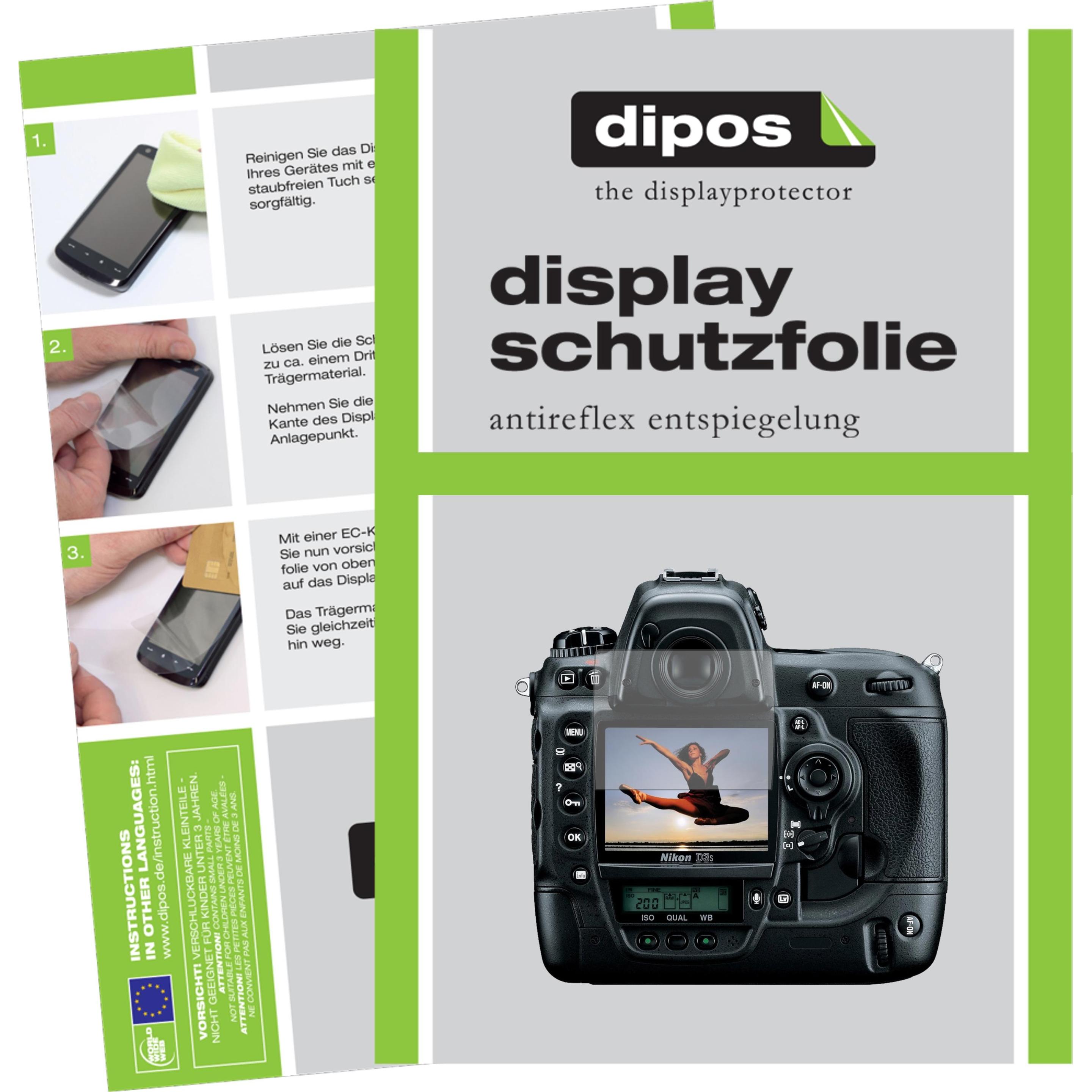 Dipos Displayschutzfolie Antireflex (Displayschutz, Nikon D3s), Kameraschutz, Transparent