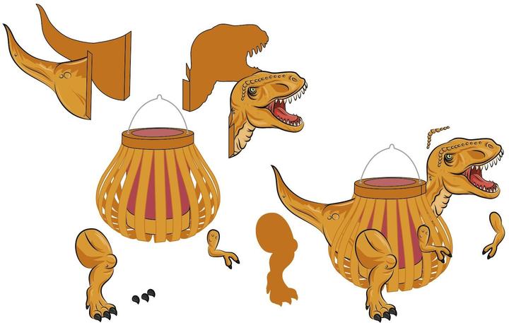 Actual product image Ursus Lantern craft set T-Rex