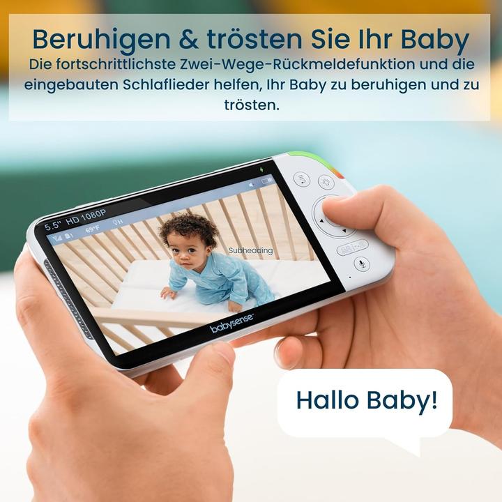 Produktbild Babysense Europe Babyphone MaxView-2CAM mit 2 Kameras (Babyphone mit Kamera)
