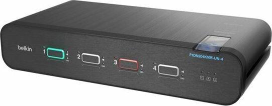 Produktbild Belkin F1DN204KVM-UN-4, 3840 x 2160 Pixel, 4K Ultra HD, Rack-Einbau, Schwarz