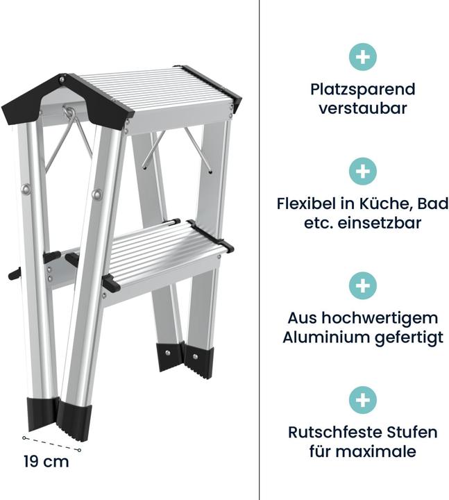 Immagine prodotto Flexilife Sgabello in alluminio (45 cm)
