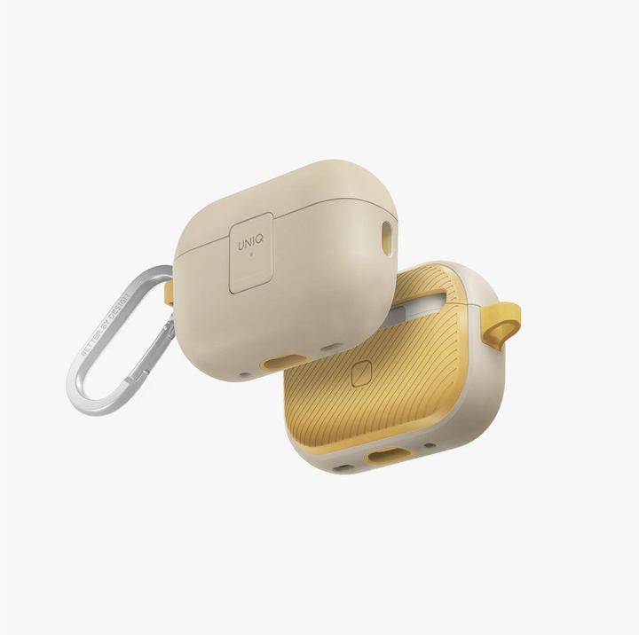 Actual product image Uniq etui Clyde Lock Case AirPods Pro 2 (2022/2023) beżowo-żółty/ivory-canary yellow (Headphone bag)