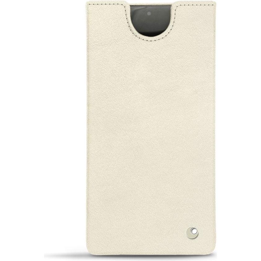 Noreve Lederschutzhülle (Samsung Galaxy Note 10), Smartphone Hülle, Weiss