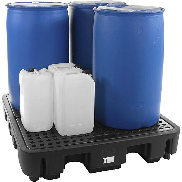 Actual product image Jonesco PE drum sump for 4 x 200 l drums, collection capacity 242 l, with PE grate