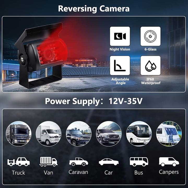 Image du produit Camecho Caméra de recul 4 caméras Set, 9 pouces + 4 caméras