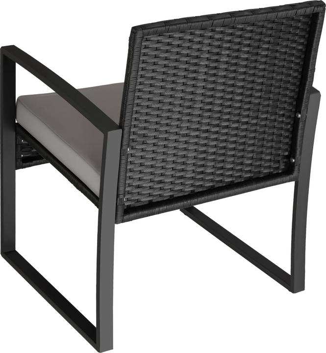 Image du produit tectake Ensemble de salon de jardin en rotin Granada avec table pour 2 personnes Noir