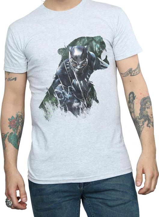 Actual product image Mens Black Panther Wild Silhouette T-Shirt (S)