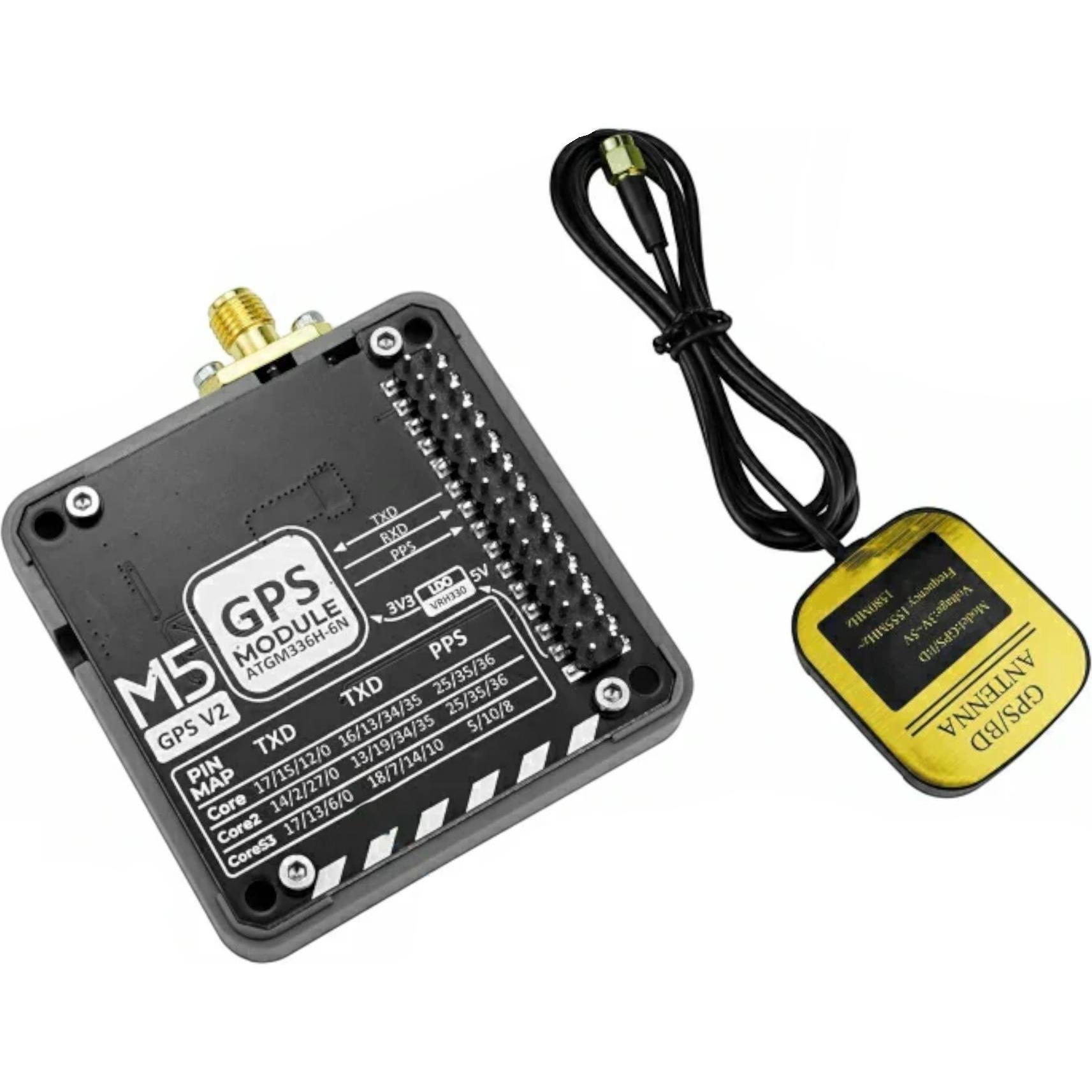 M5Stack GPS v2.0 Module AT6668 mit externer Antenne, Scheda + Kit di sviluppo