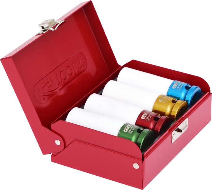 Productafbeelding KS Tools 1/2 Alu-Felgen Kraft-Stecknuss-Satz. 4-tlg. 515.1 (22 mm, 19 mm, 20 mm, 18 mm, 17 mm, 21 mm)