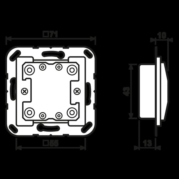 Actual product image JUNG A10921TE KNX extension 2f. Push-button