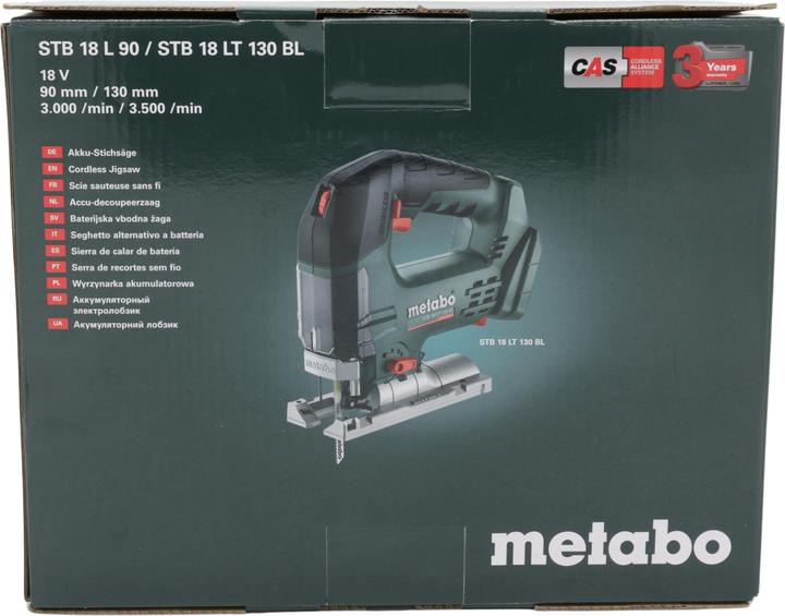 Produktbild Metabo STB 18 L 90 Akku-Stichsäge 601048850 bürstenlos, ohne Akku, ohne Ladeger