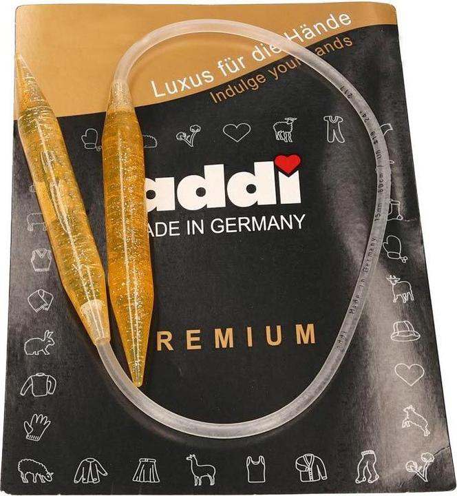 addi Rundstricknadel+Glitter 10,00 mm 120 cm