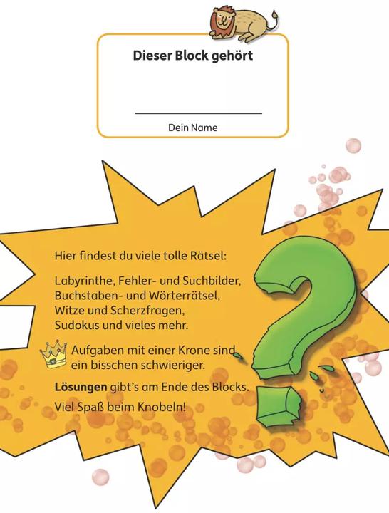 Produktbild Rätselblock ab 7 Jahre (Deutsch, Agnes Spiecker, 2018)