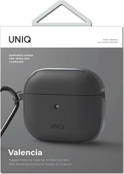Image du produit Uniq Étui unique pour Valencia AirPods 3 gris (Manchon pour casque d'écoute)