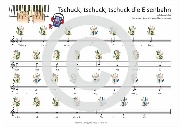 Actual product image Einfacher!-Geht-Nicht: 34 Kinderlieder BAND 1+2 für Klavier und Keyboard (+Play-Along Download (German, Bruno Waizmann, Martin Leuchtner, 2023)