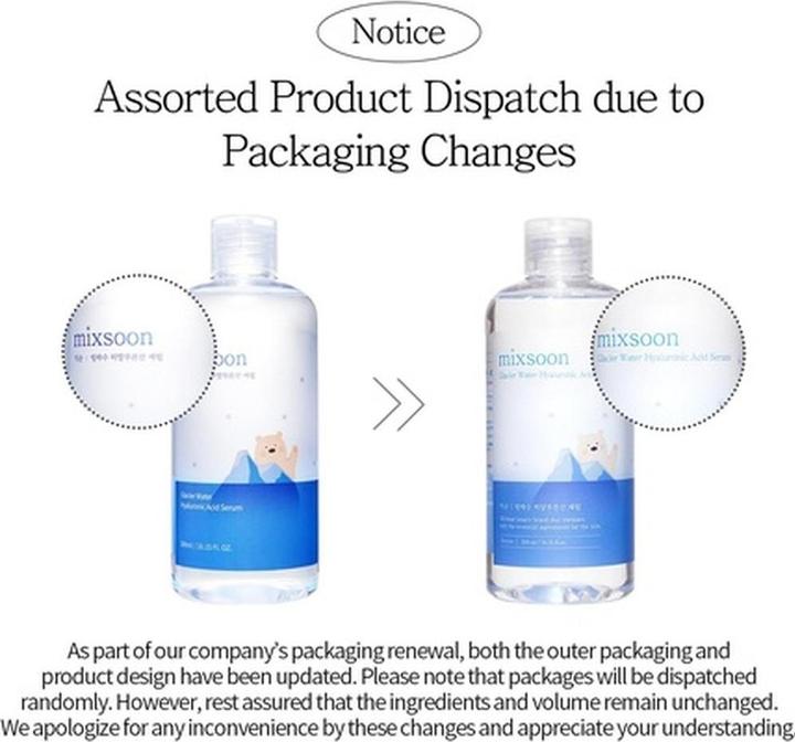 Immagine prodotto Mixsoon Siero all'Acido Ialuronico Acqua di Ghiacciaio (300 ml)