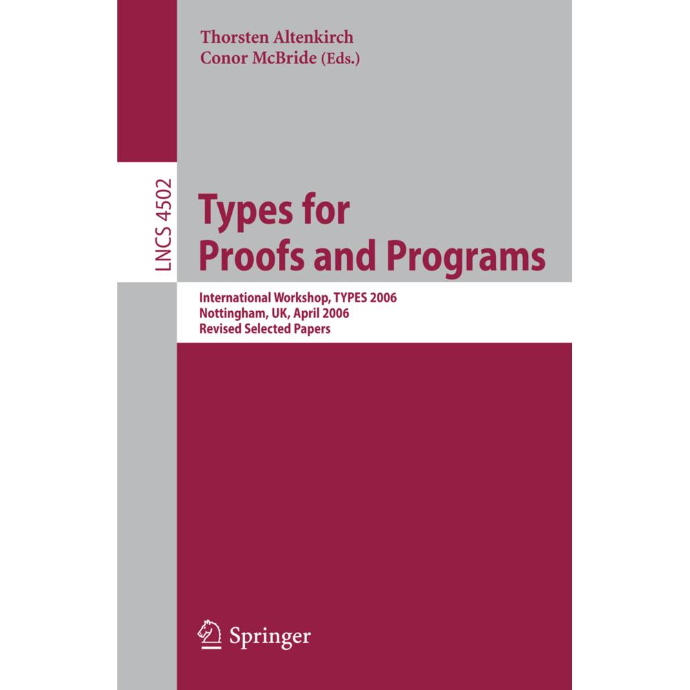 Types for Proofs and Programs, Fachbücher